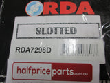 RDA Rear Disc Brake Rotors (Pair) Slotted-Dimpled Suits Mercedes Benz Sprinter/VW LT New Part