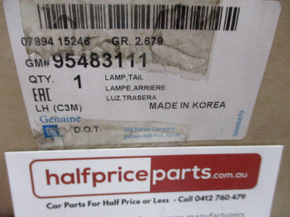Holden Spark Genuine Left Hand Fear Tail Light Assembly New Part