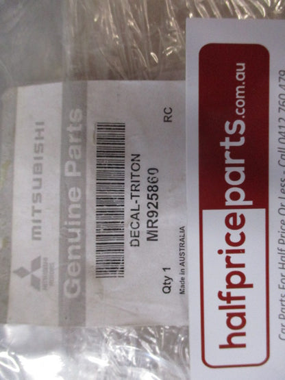 Mitsubishi MK Triton Genuine Decal New Part