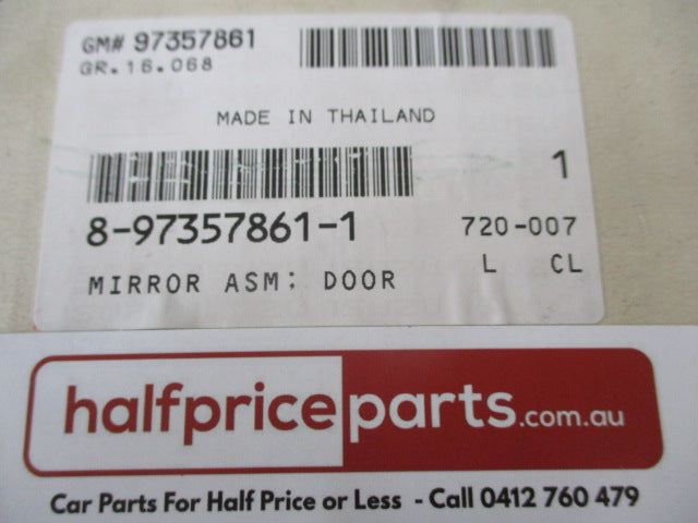 Holden RA Rodeo Genuine Right Hand Front Door Mirror Assembly New Part