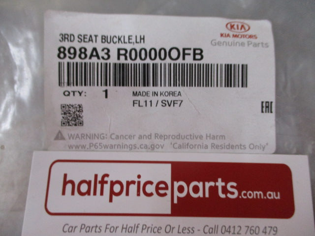 Kia Carnival Genuine 3RD Row Seat Buckle Left Hand (Off Black) New Part