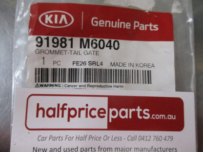 Kia Genuine Rear Tail Gate Wiring Grommet New Part