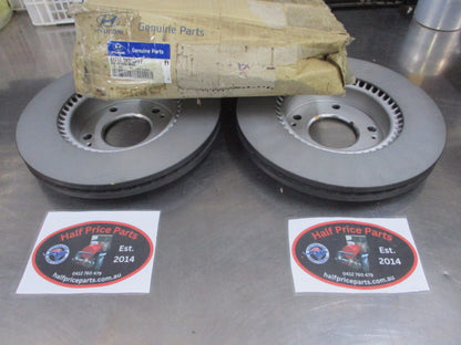 Hyundai Tuscon/Sonata/Kia/Magentis/Optima/Rondo/Soul Genuine Front Brake Rotors Pair New Part
