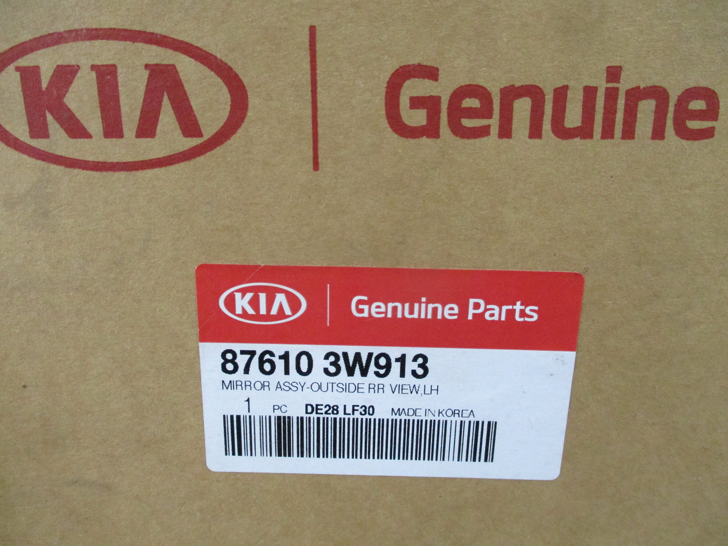 KIA Sportage Genuine Left Hand Side Mirror Assembly New Part