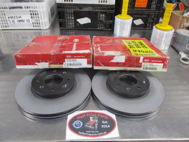 Kia Rio Genuine Front Disc Brake Rotors (Pair) New Part