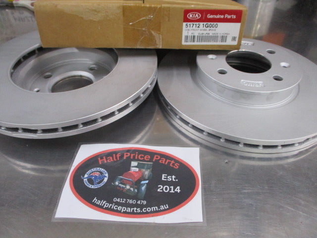 Kia Rio Genuine Front Disc Brake Rotor Pair New Part