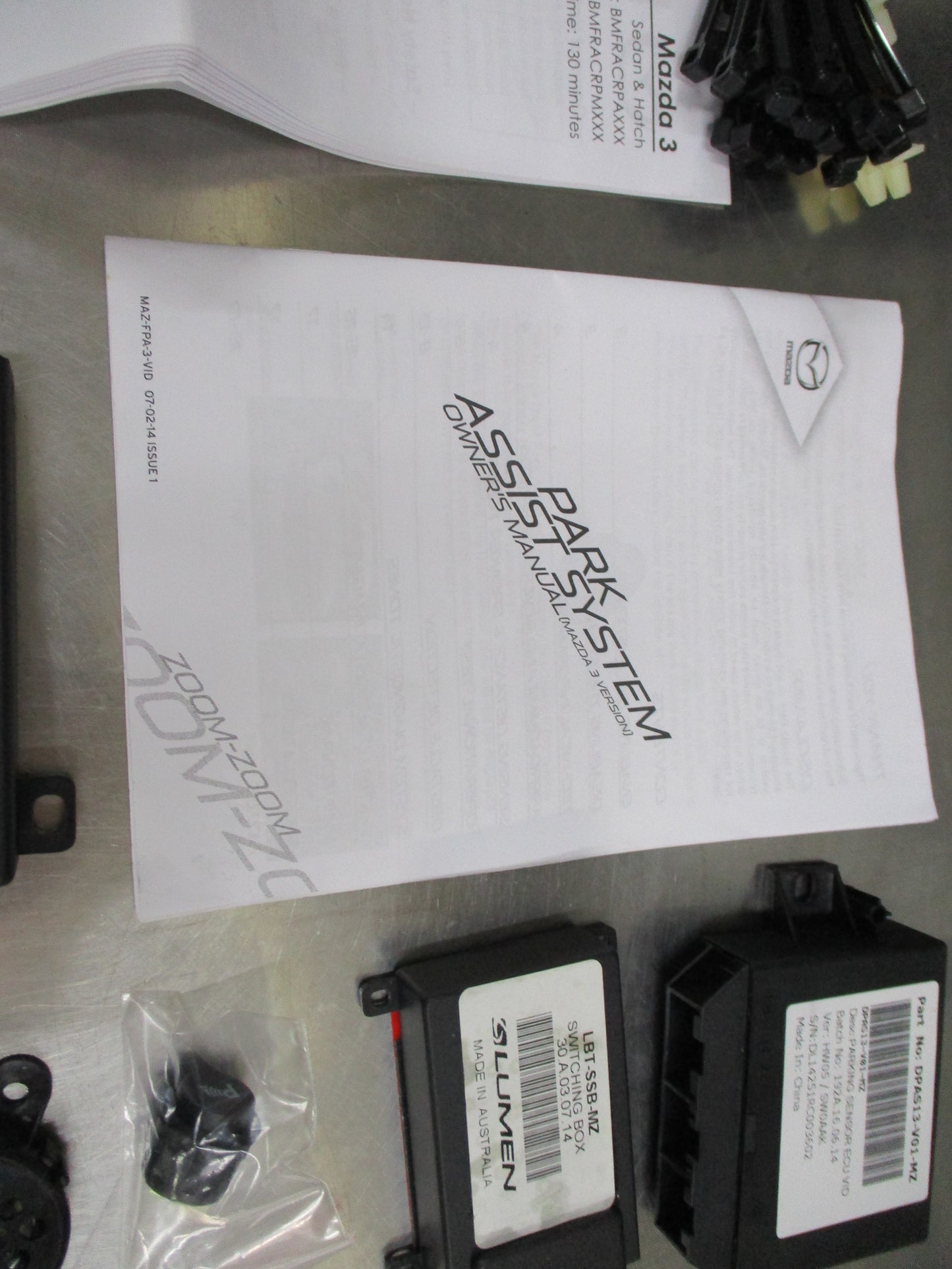 Mazda 3 Sedan/Hatch Genuine Front & Rear Park Assist Kit New Part