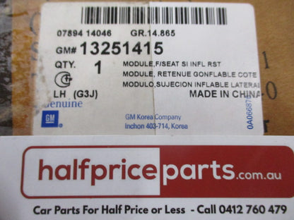 Holden Cruze Genuine Left Hand Front Seat Air Bag Module Assembly New Part