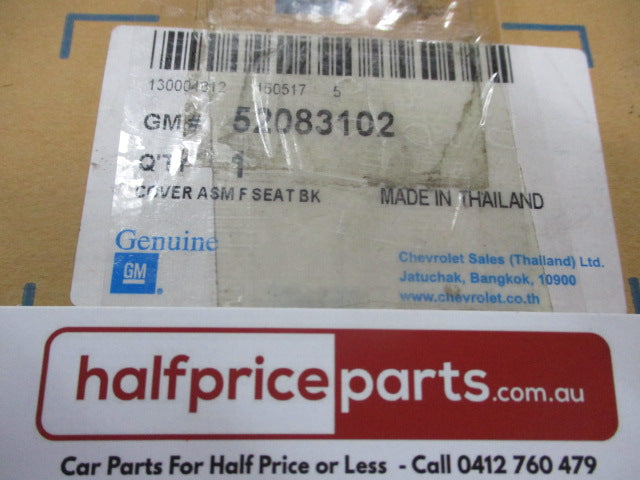 Holden Colorado 7/Trailblazer Genuine Front Left Hand Black Seat Back Cover (Passenger Cloth Trim) New Part