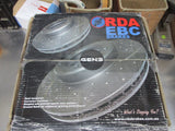 RDA Front Disc Rotors (Pair) Slotted-Dim Suits Toyota Hilux New Part