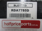 RDA Front Disc Rotors (Pair) Slotted-Dim Suits Toyota Hilux New Part