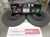 RDA Front Disc Brake Rotors (Pair) Slotted-Dimpled Suits Ford Laser/Mazda 323 Protege New Part