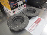 RDA Front Disc Rotors (Pair) Slotted-Dimpled Suits VW Transporter/Caravelle New Part