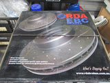 RDA Front Disc Rotors (Pair) Slotted-Dimpled Suits VW Transporter/Caravelle New Part