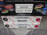 RDA Front Disc Rotors (Pair) Slotted-Dimpled Suits VW Transporter/Caravelle New Part