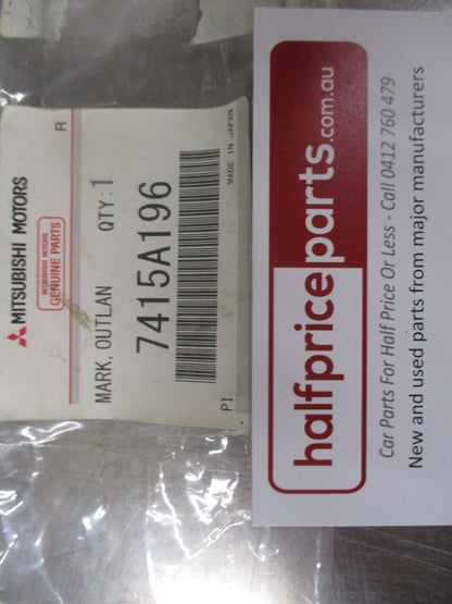 Mitsubishi Outlander/Outlander Sport Genuine Rear Hatch Chrome Emblem New Part