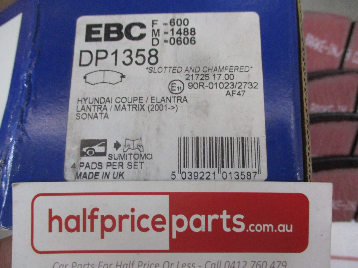 EBC Front Brake Pad Set Suits Hyundai Coupe/Elantra/Sonata/Kia Joice/Optima/Magentis New Part