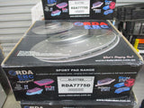 RDA Rear Disc Rotors (Pair) Slotted-Dimpled Suits Toyota Rav4 New Part