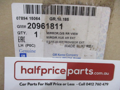 Holden CG Captiva Genuine Left Hand Door Outer Mirror (Unpainted) New Part