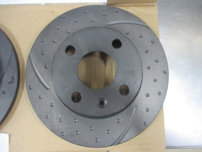 RDA Rear Disc Brake Rotors (Pair) Slotted-Dimpled Suits Holden Barina/Tigra New Part