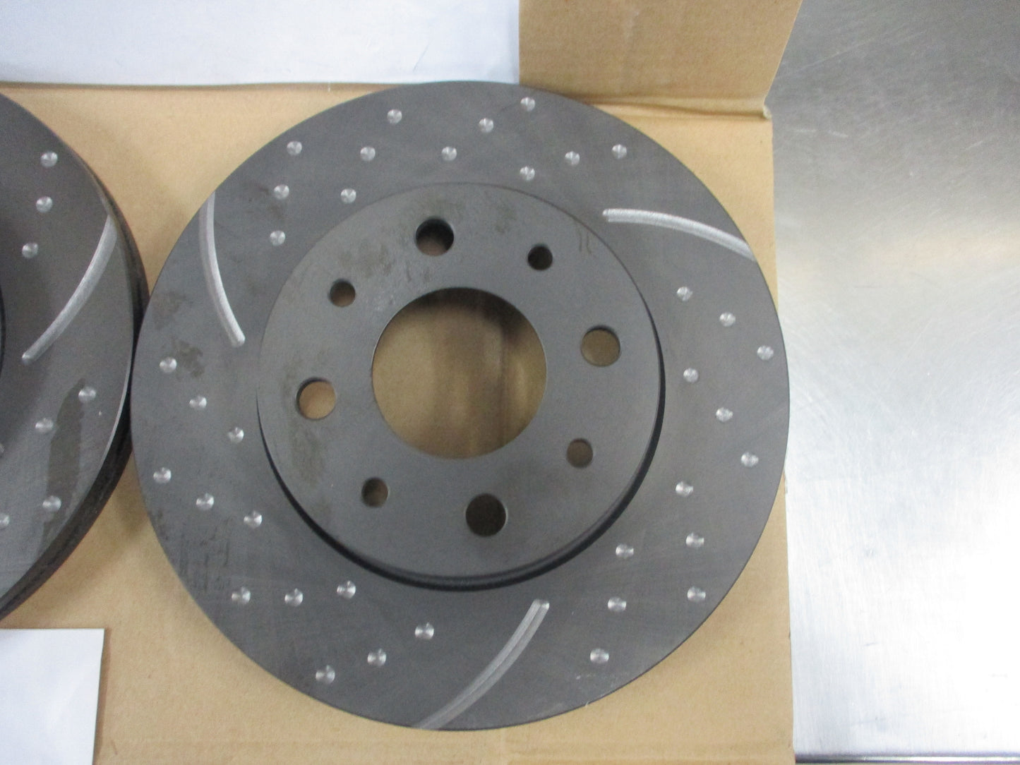 RDA Front Disc Brake Rotors (Pair) Slotted-Dimpled Suits Fiat 500 New Part