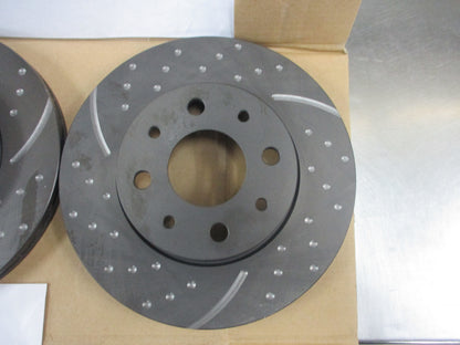 RDA Front Disc Brake Rotors (Pair) Slotted-Dimpled Suits Fiat 500 New Part