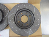 RDA Front Disc Brake Rotors (Pair) Slotted-Dimpled Suits Fiat 500 New Part