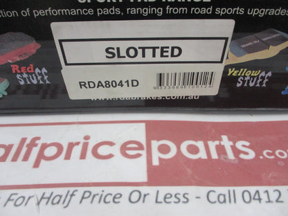 RDA Front Disc Brake Rotors (Pair) Slotted-Dimpled Suits Fiat 500 New Part