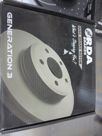 RDA Rear Disc Brake Rotors (Pair) Slotted-Dimpled Suits Volvo XC90 New Part