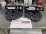 RDA Rear Disc Brake Rotors (Pair) Slotted-Dimpled Suits Volvo XC90 New Part