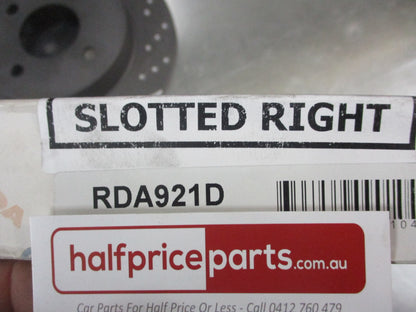 RDA Rear Disc Brake Rotors (Pair) Slotted-Dimpled Suits Nissan Micra New Part