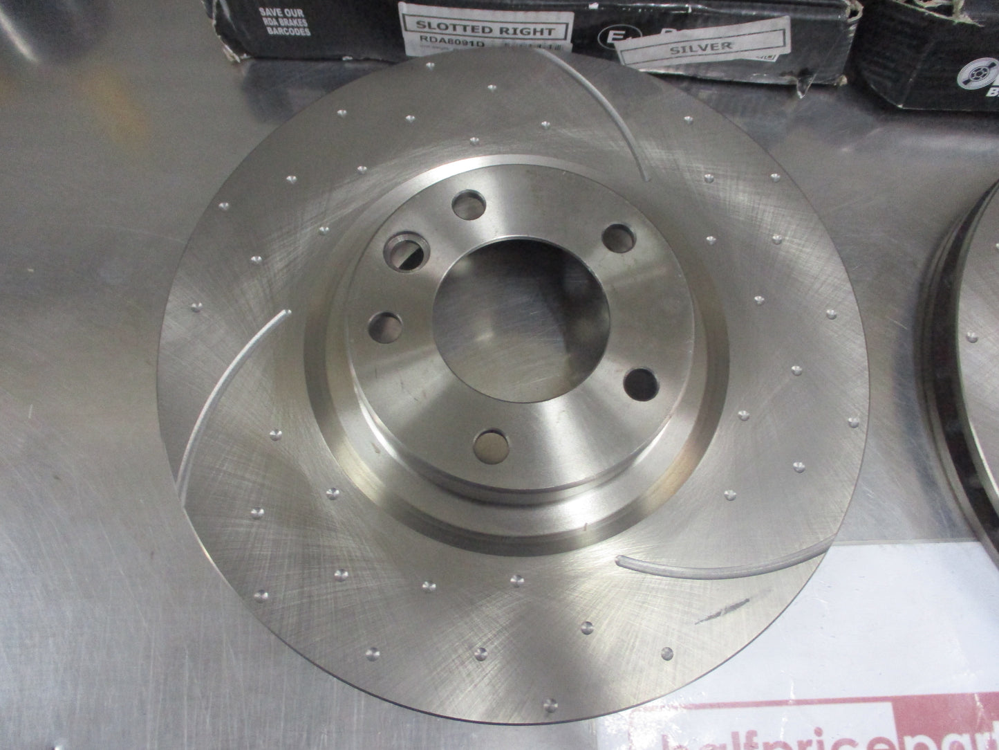 RDA Front Disc Rotors (Pair)Slotted-Dimpled Suits Porsche Cayenne/VW Touareg New Part