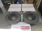 RDA Front Disc Rotors (Pair) Slotted-Dimpled Suits VW Transporter/Caravelle New Part