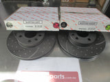 RDA Front Disc Rotors (Pair) Slotted-Dimpled Suits VW Transporter/Caravelle New Part