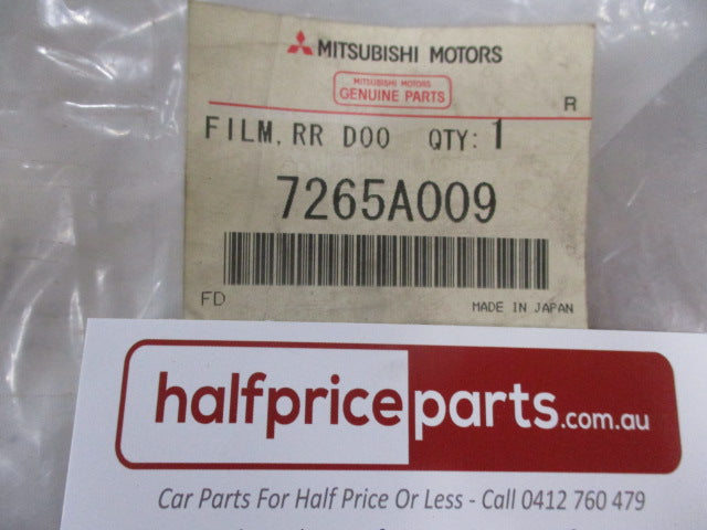 Mitsubishi Outlander Genuine Left Hand Rear Inner Door Clear Film New Part
