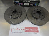 RDA Front Disc Rotors (Pair) Slotted-Dimpled Suits Holden Tigra/ Barina XC/Combo XC New Part