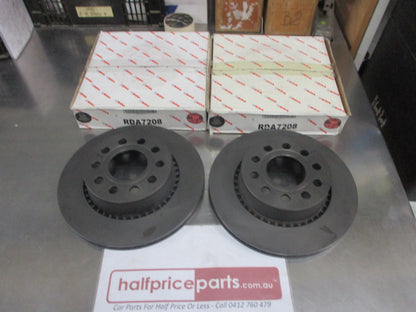 RDA Rear Disc Brake Rotor (Pair) Standard Suits Audi A6 Quattro New Part