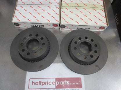 RDA Rear Disc Brake Rotor (Pair) Standard Suits Audi A6 Quattro New Part
