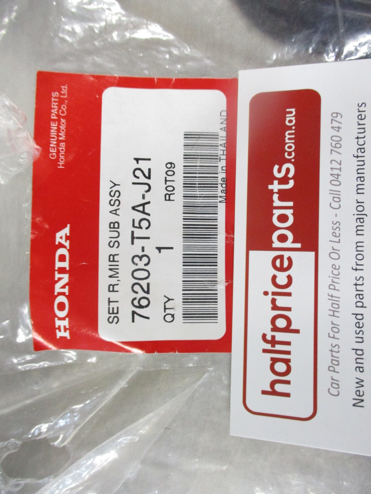 Honda Fit/Jazz GK Genuine Drivers Outer Mirror Replacement Glass New Part