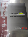 Holden HSV VF Genuine Service/Warranty Book New Part .