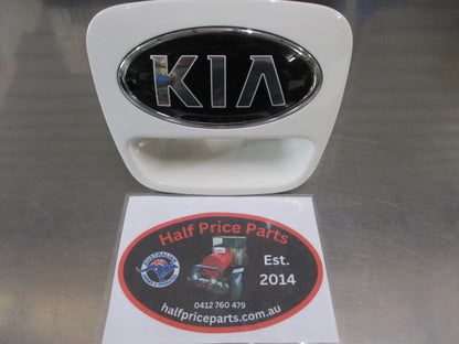 Kia Rio Genuine Outside Tailgate Handle (Factory White)With Emblem New Part
