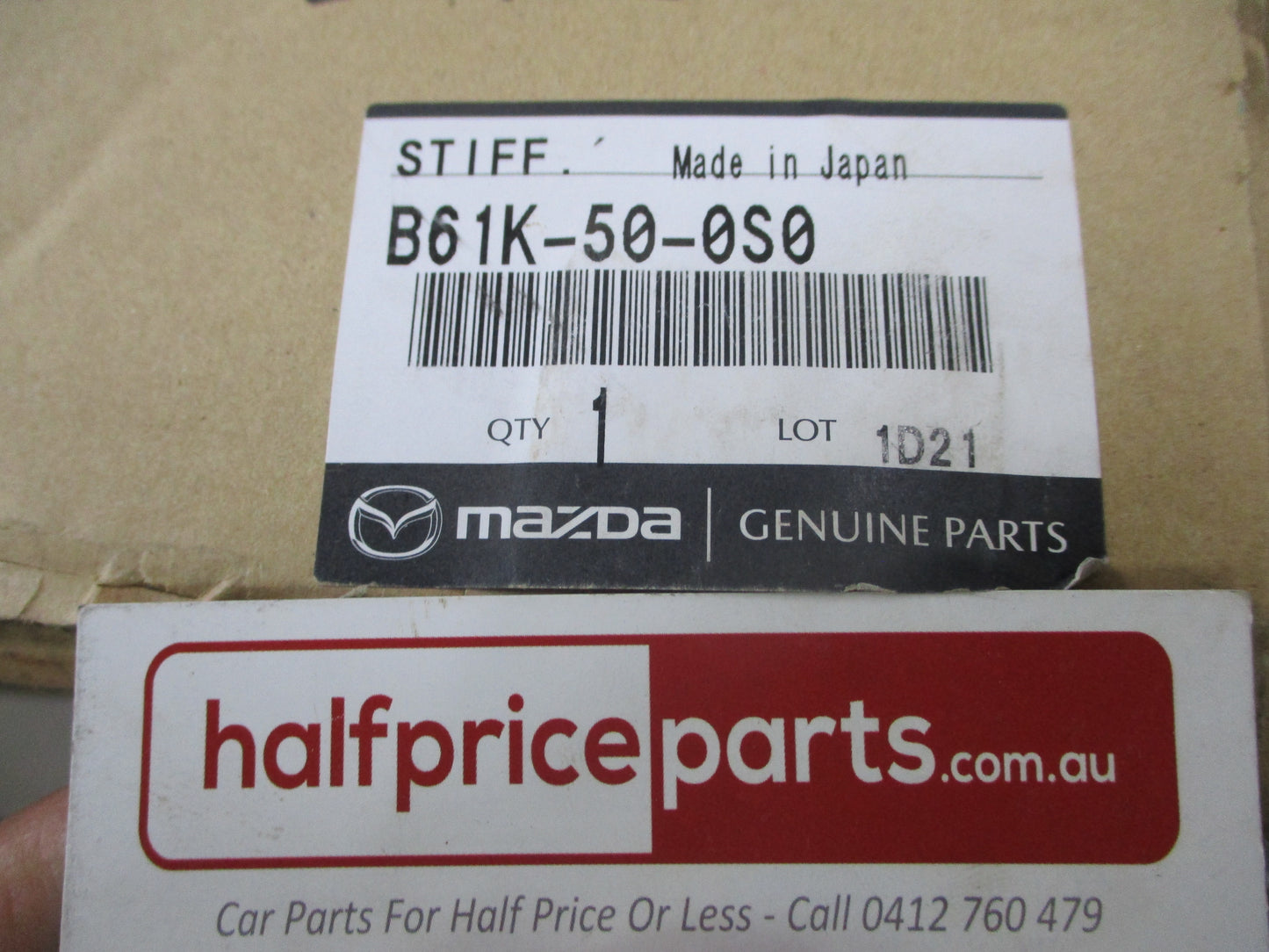 Mazda 3 Genuine Front Lower Bumper Support Rail (Stiffener) New Part