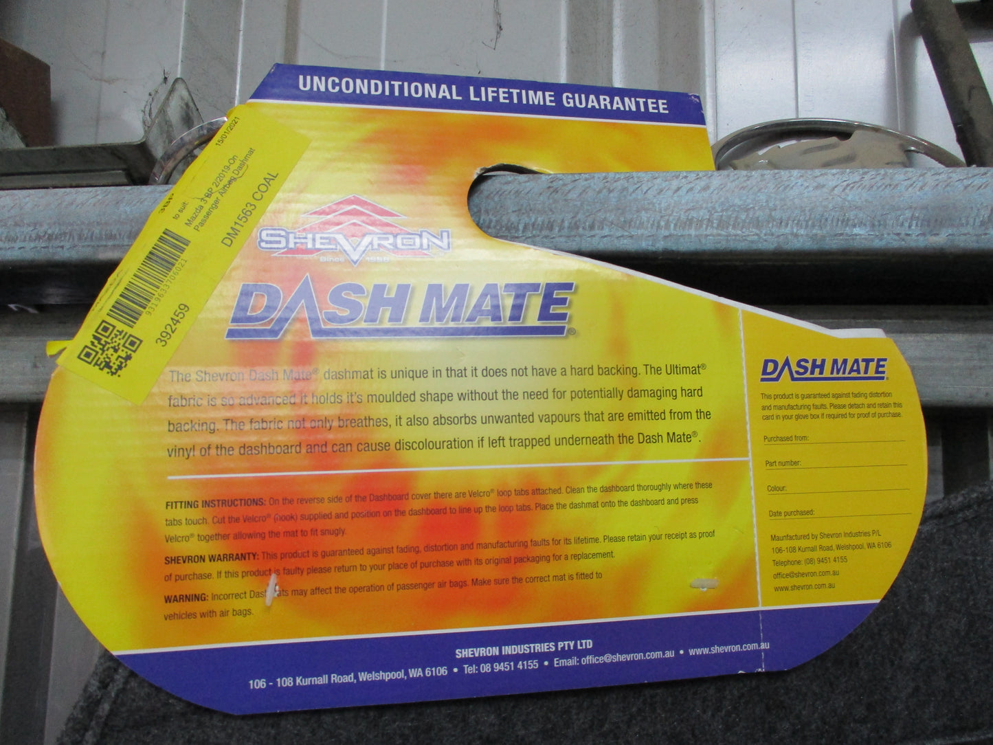 Shevron Mazda 3 BP Dash Mat New Part