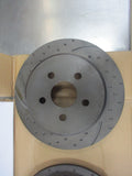 RDA Rear Disc Rotors (Pair) Slotted-Dimpled Suits Chrysler Neon New Part