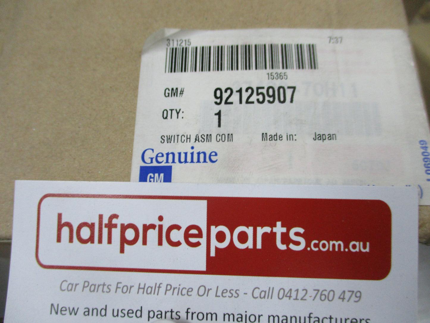 Holden Cruze YG Genuine Combination Switch Assembly New Part