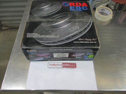 RDA Rear Disc Rotors (Pair) Slotted-Dimpled Suits Chrysler Neon New Part