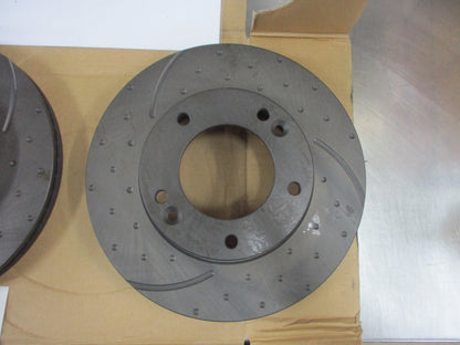 RDA Front Disc Rotors (Pair) Slotted-Dimpled Suits Kia Sorento New Part