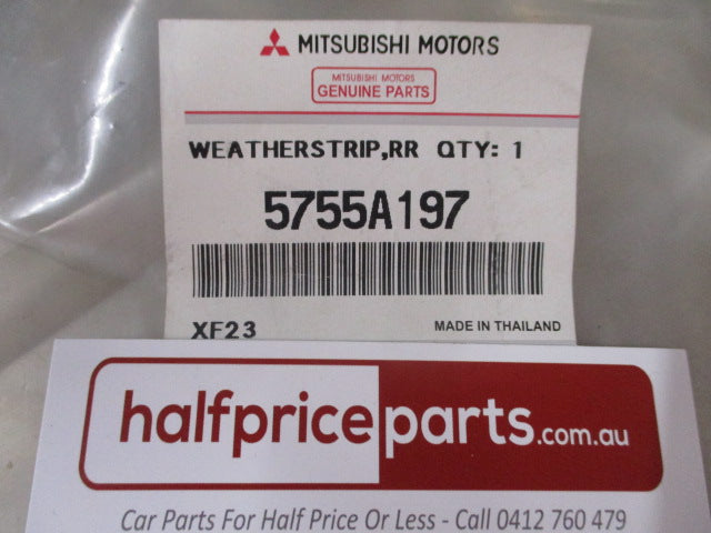 Mitsubishi Pajero Genuine Left Hand Rear Door Weather Strip (Passenger) New Part