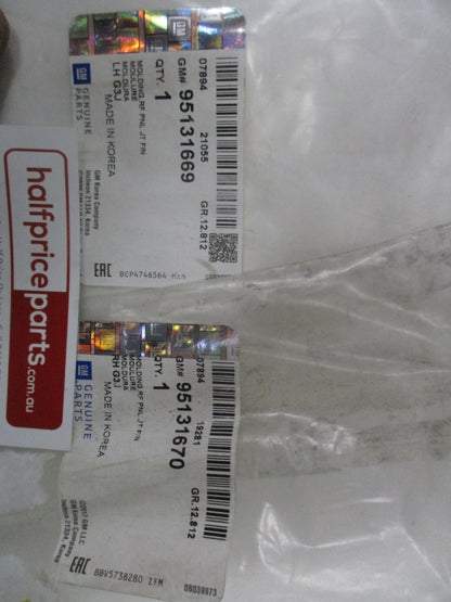 Holden Cruze Sedan Genuine Left and Right Outer Roof Mouldings New Part