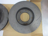 RDA Front Disc Rotors (Pair) Slotted-Dimpled Suits Kia Sorento New Part